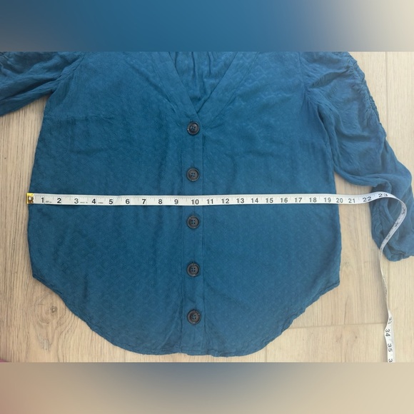 MaEVE by Anthropologie Teal Button-Down Shirt 💙 - Picture 6 of 10